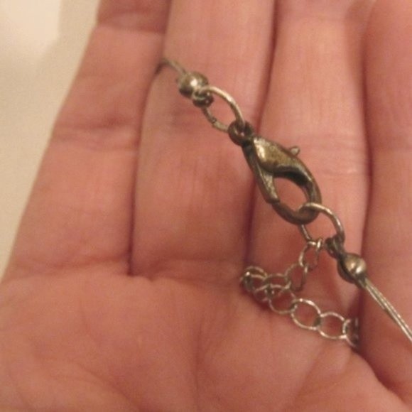 Layered Glass Genuine Stones MOP Stainless Steel Floating Necklace - Picture 12 of 12